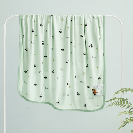 丝涟家居 2025新款婴儿裸睡级凉感针织毯幼儿园夏被儿童夏被毯子 熊猫乐园