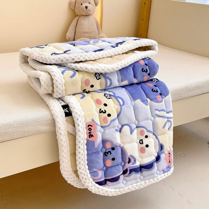 91家纺网 家纺一手货源 找家纺 梵赫家纺2024新款牛奶绒床护垫床垫幼儿园床垫儿童床垫可水洗 薄垫-啵啵恐龙