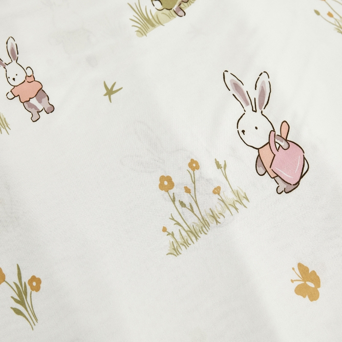 91家纺网 家纺一手货源 找家纺 丝涟家居 2025新款婴儿裸睡级凉感针织毯幼儿园夏被儿童夏被毯子 田园兔