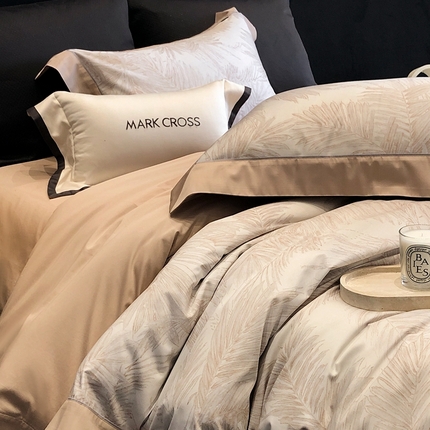 佳汐蓝2025新款典雅诗意花卉全棉印花四件套券后不低于438/458元 烟火星辰-日落桔