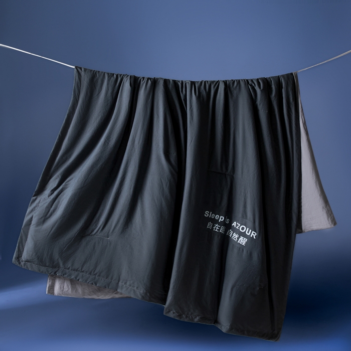 91家纺网 家纺一手货源 找家纺 闲鱼家纺 2025新款某朵同款深睡Pro夏被 自在眠  自然醒 深灰+浅灰