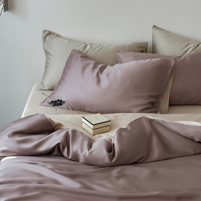 91家纺网 家纺一手货源 找家纺 简纯主义 2025新款60s兰精天丝纯色四件套 兰黛