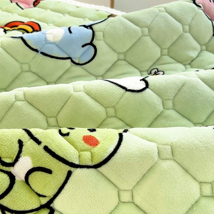 91家纺网 家纺一手货源 找家纺 梵赫家纺2024新款牛奶绒床护垫床垫幼儿园床垫儿童床垫可水洗 薄垫-恐龙集结