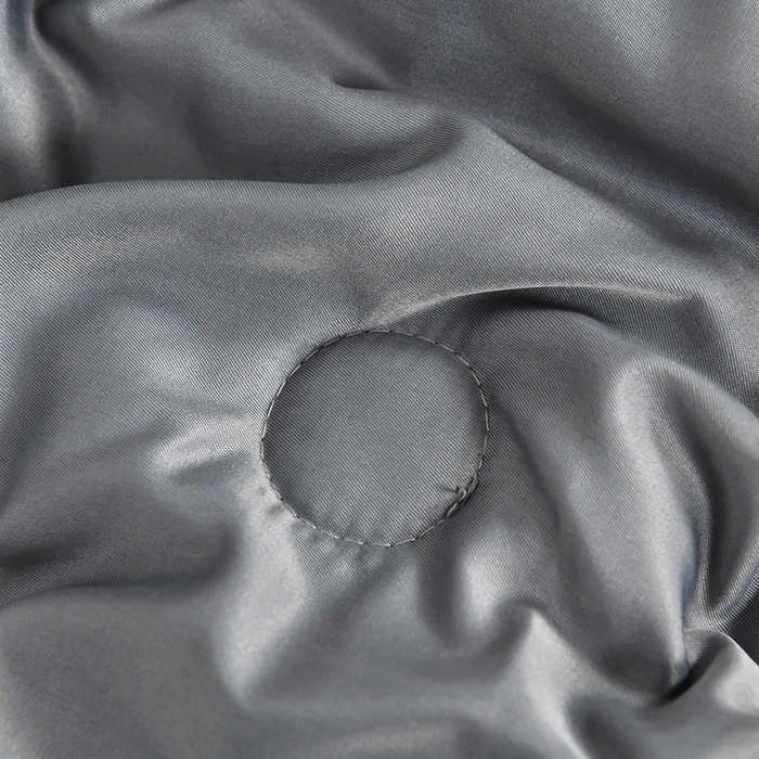 91家纺网 家纺一手货源 找家纺 优尚家纺 2025新款水洗天丝刺绣夏被夏被四件套 深冬灰