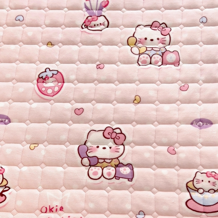91家纺网 家纺一手货源 找家纺 梵赫家纺2024新款牛奶绒床护垫床垫幼儿园床垫儿童床垫可水洗 薄垫-Kitty猫咪