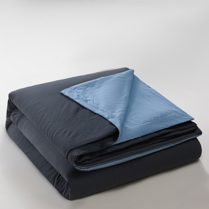 91家纺网 家纺一手货源 找家纺 闲鱼家纺 2025新款某朵同款深睡Pro夏被 自在眠  自然醒 深灰+普鲁士蓝