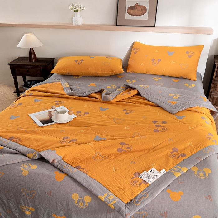 91家纺网 家纺一手货源 找家纺 （总）鑫棉坊 2025新款A类里外全棉双层纱可机洗棉花空调被夏凉被四件套