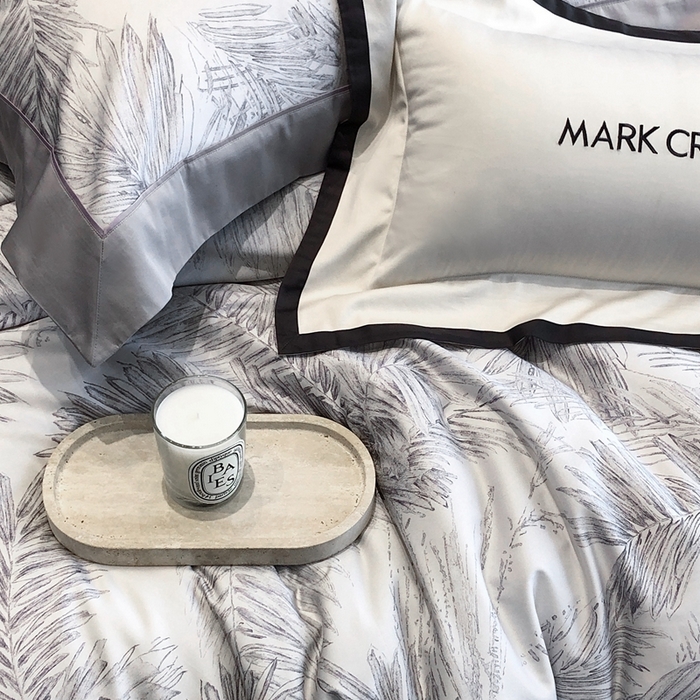 91家纺网 家纺一手货源 找家纺 佳汐蓝2025新款典雅诗意花卉全棉印花四件套券后不低于438/458元 烟火星辰-次元灰