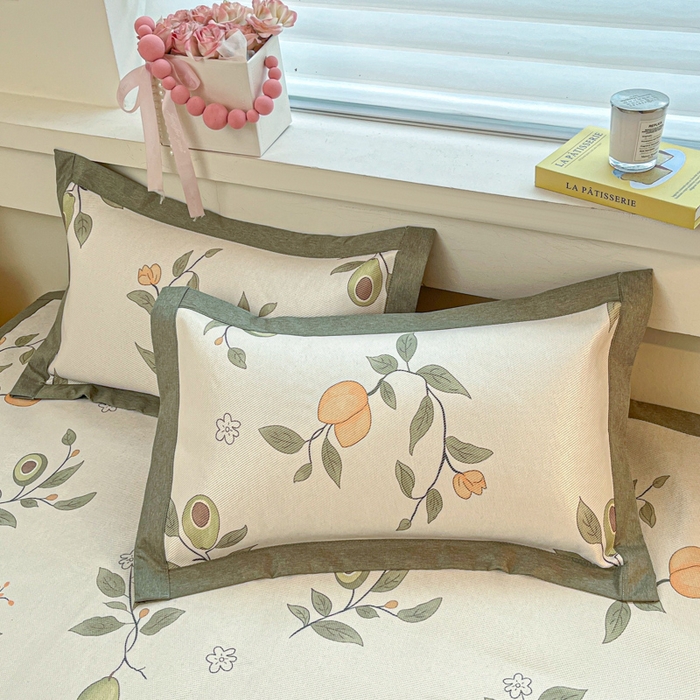 91家纺网 家纺一手货源 找家纺 迪乐妮 2025新款印花真冰藤冰凉席 牛油果