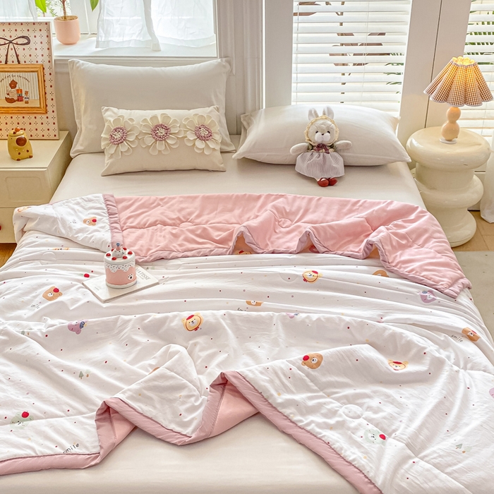 91家纺网 家纺一手货源 找家纺 好睡棉 2025新款柔软裸睡级水洗棉夏被新疆棉花被夏凉被空调被被子 温暖小熊