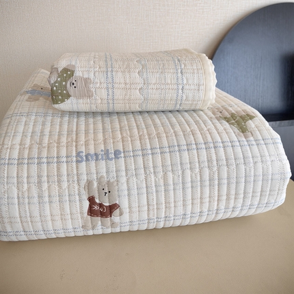 91家纺网 家纺一手货源 找家纺 （总）舒居家纺 2025新款双面全棉酵素砂洗床盖（ 风格二）