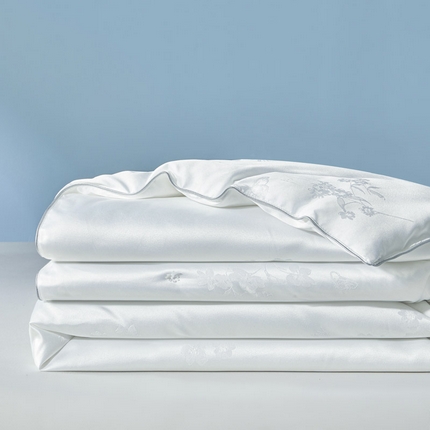 91家纺网 家纺一手货源 找家纺 （总）澳洲羽 2025新款纯色提花蚕丝被被子被芯