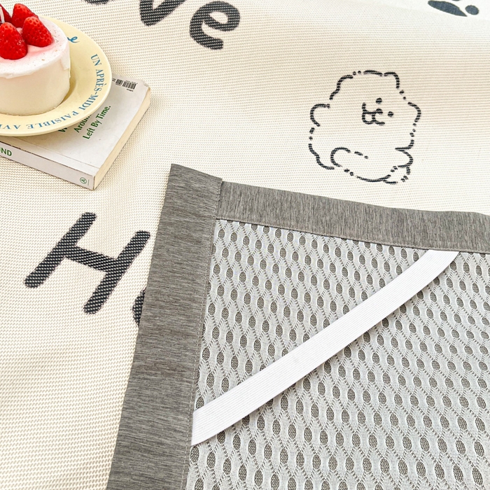 91家纺网 家纺一手货源 找家纺 迪乐妮 2025新款印花真冰藤冰凉席 快乐小狗