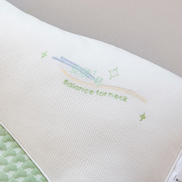 91家纺网 家纺一手货源 找家纺 大熊枕芯 2025新款安颈1号冰豆豆枕芯 安颈1号-绿