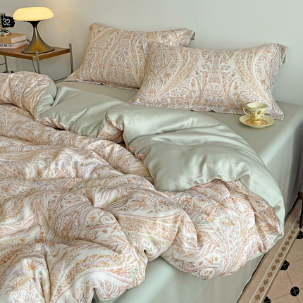 棉生活家纺 2025新款天丝莱赛尔印花四件套 莉格西塔