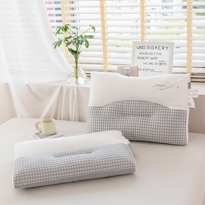 91家纺网 家纺一手货源 找家纺 大熊枕芯 2025新款安颈1号冰豆豆枕芯 安颈1号-灰