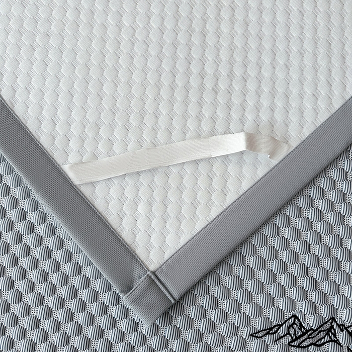 91家纺网 家纺一手货源 找家纺 澳梵家居 2025新款PE中分子A类凉感豆豆刺绣软凉席 冰川-深灰