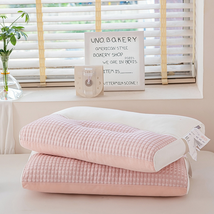 91家纺网 家纺一手货源 找家纺 大熊枕芯 2025新款安颈1号冰豆豆枕芯 安颈1号-粉