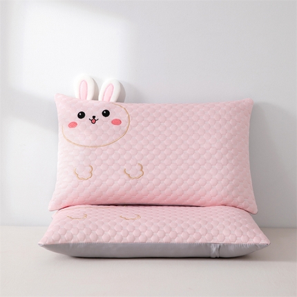 2025新款凉豆豆立体儿童荞麦枕 兔子荞麦枕-粉