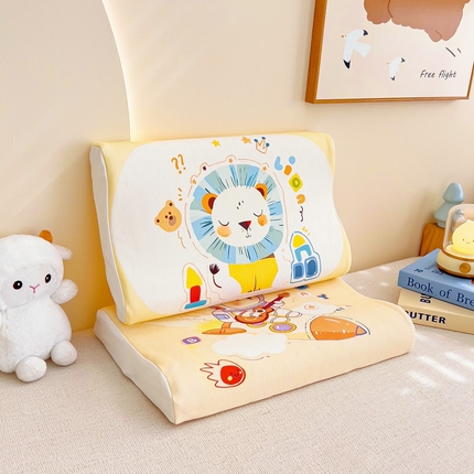 91家纺网 家纺一手货源 找家纺 梵赫 2025新款全棉A类儿童针织棉记忆枕（可拆卸） 狮子王 单枕套