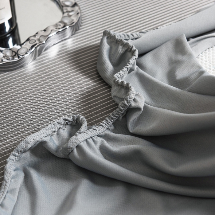 91家纺网 家纺一手货源 找家纺 全季家居 2025新款5A加厚加密艾草碳光席冰丝席 床笠-浅灰