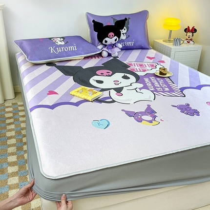 91家纺网 家纺一手货源 找家纺 （总）米帛2025新款大版三丽鸥乳胶凉席-床笠款