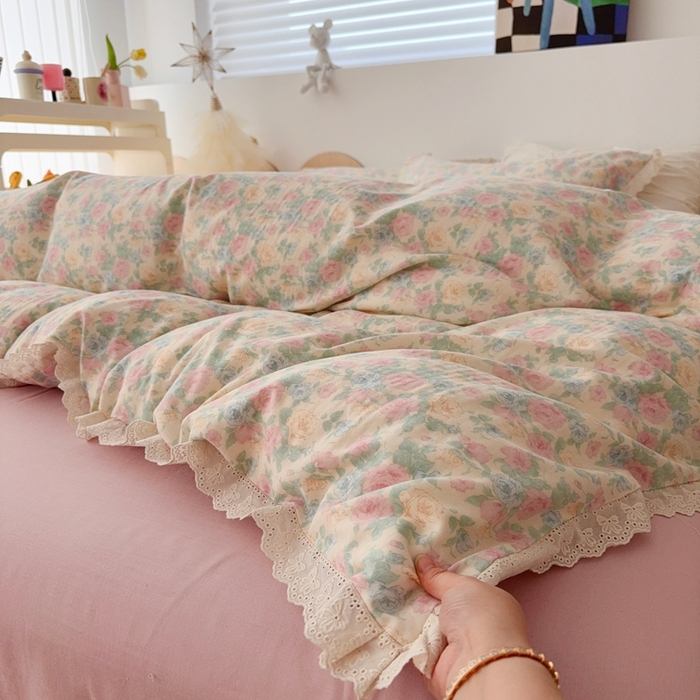 91家纺网 家纺一手货源 找家纺 于果 2025新款全棉双层纱花边款 佩洛斯