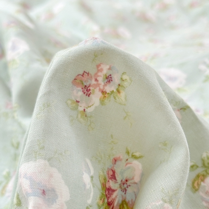 91家纺网 家纺一手货源 找家纺 晨晨家纺2025新款全棉双层花边双层纱四件套 秘密花园