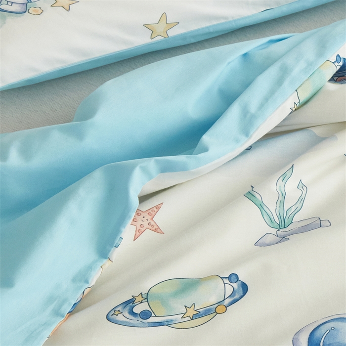 91家纺网 家纺一手货源 找家纺 艾佳宝贝 2025A类儿童全棉多功能单被套可拆式夏被四季被子 太空飞行