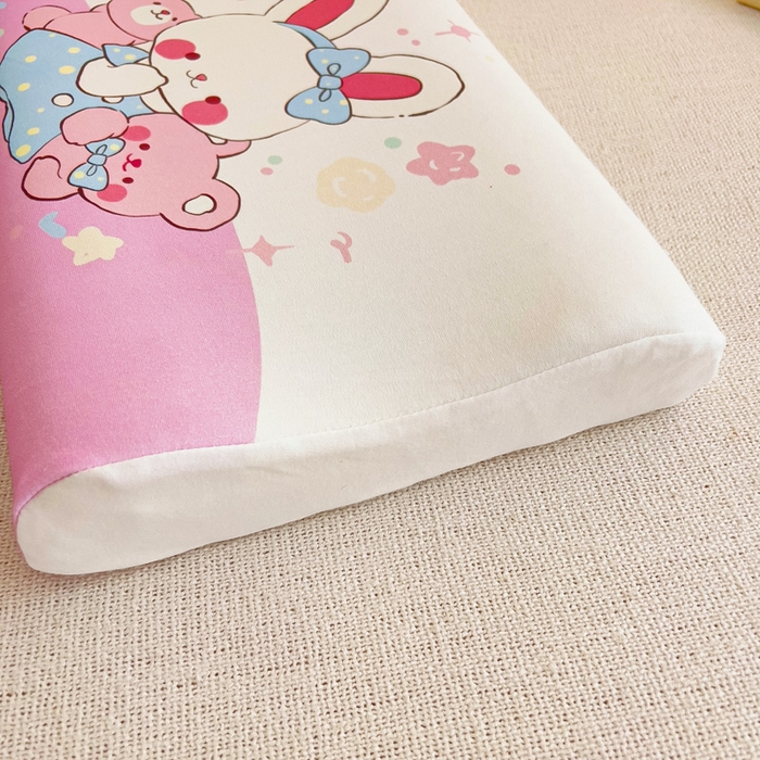 91家纺网 家纺一手货源 找家纺 梵赫 2025新款全棉A类儿童针织棉记忆枕（可拆卸） 小兔乖乖 单枕套