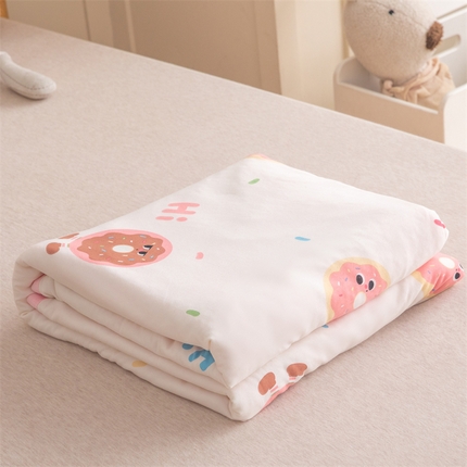 91家纺网 家纺一手货源 找家纺 （总）艾佳宝贝 2025新款A类豆豆针织儿童多功能盖毯安抚夏被-实拍