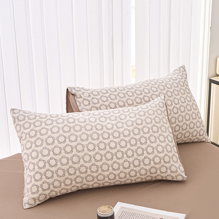 91家纺网 家纺一手货源 找家纺 （总）蕾诺家纺 2025新款直播新款A类有氧提花云纱棉圆角吊边工艺四件套学生三件套