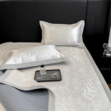 91家纺网 家纺一手货源 找家纺 （总）本希2025春夏新款可水洗冰丝席花漾数码印花法式系列