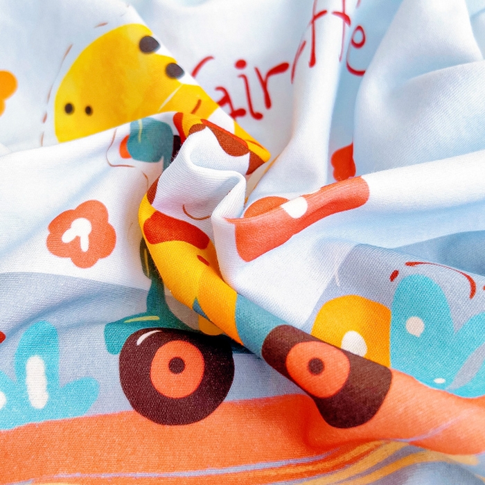 91家纺网 家纺一手货源 找家纺 梵赫 2025新款全棉A类儿童针织棉记忆枕（可拆卸） 快乐长颈鹿 30*50  含芯