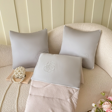 91家纺网 家纺一手货源 找家纺 （总）番茄+ 2025新款天丝山茶花烫钻抱枕被