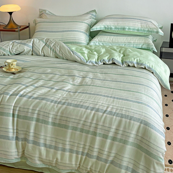 91家纺网 家纺一手货源 找家纺 棉生活家纺 2025新款天丝莱赛尔印花四件套 夏遇柠檬