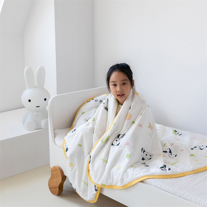 91家纺网 家纺一手货源 找家纺 艾佳宝贝 2025春夏新款A类凉感丝儿童糖果抗菌夏被 Hi 熊猫