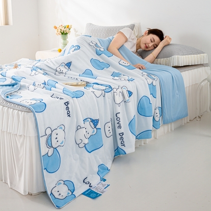 91家纺网 家纺一手货源 找家纺 （总）2025新款直播新款凉感丝超柔印花夏凉被