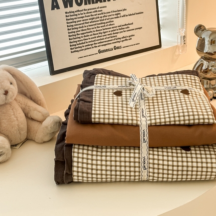 91家纺网 家纺一手货源 找家纺 （总）凯洛奇 2025新款1法式小清新蕾丝花边水洗棉四件套-风格二【提供买家秀】