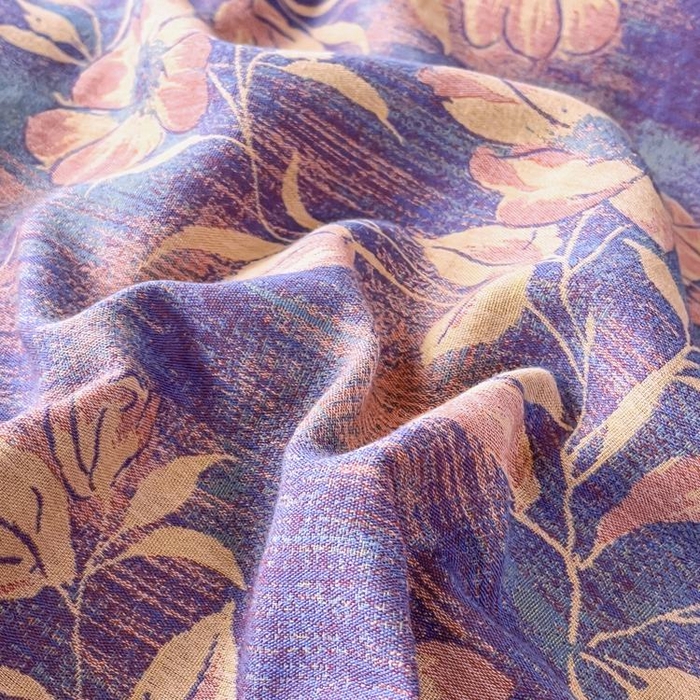 91家纺网 家纺一手货源 找家纺 2025新款全棉色织双层纱纽扣款四件套 花海-紫罗兰