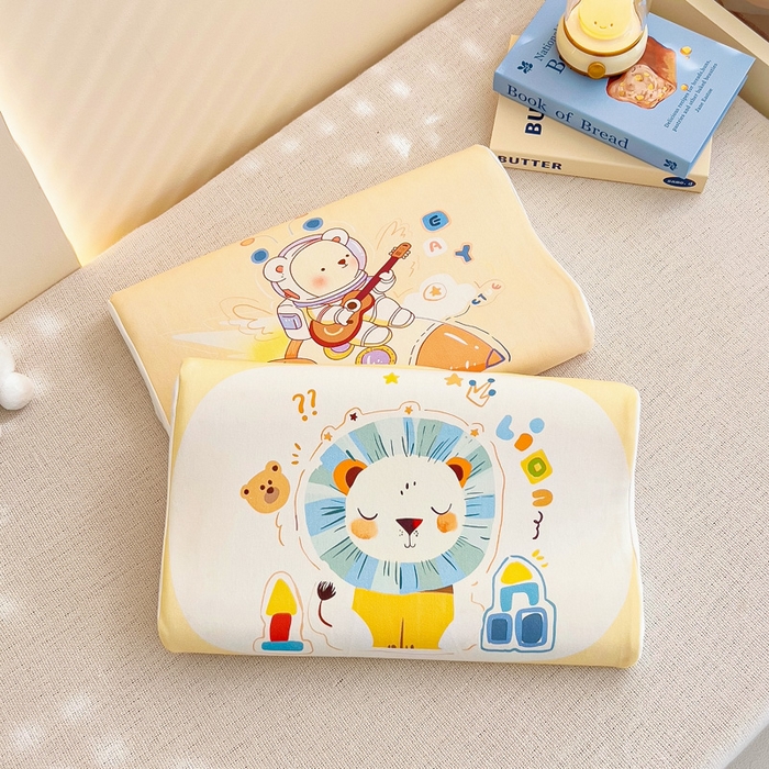 91家纺网 家纺一手货源 找家纺 梵赫 2025新款全棉A类儿童针织棉记忆枕（可拆卸） 狮子王 30*50  含芯