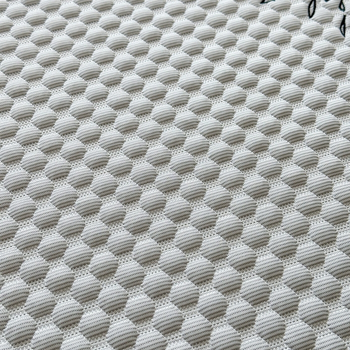 91家纺网 家纺一手货源 找家纺 澳梵家居 2025新款PE中分子A类凉感豆豆刺绣软凉席 冰川-浅灰