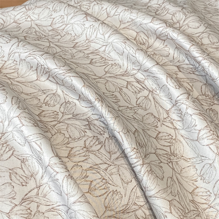 91家纺网 家纺一手货源 找家纺 本制 2025新款水洗真丝印花夏被夏凉被空调被 暮色织语+摩卡棕