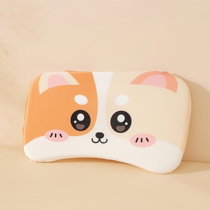 温蔓2025新款冰感丝卡通印花婴童枕 黄柴25*45加内胆