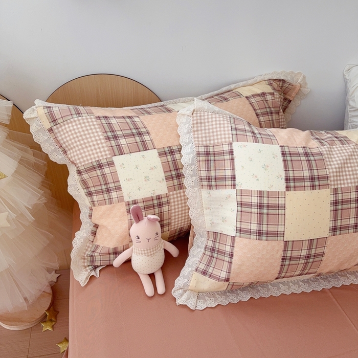 91家纺网 家纺一手货源 找家纺 于果 2025新款全棉双层纱花边款 达令