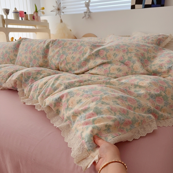 91家纺网 家纺一手货源 找家纺 于果 2025新款全棉双层纱花边款 佩洛斯