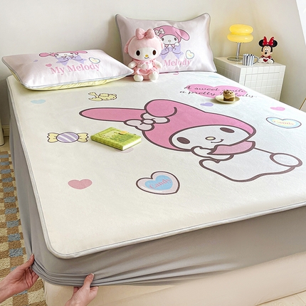 91家纺网 家纺一手货源 找家纺 （总）米帛2025新款大版三丽鸥乳胶凉席-床笠款