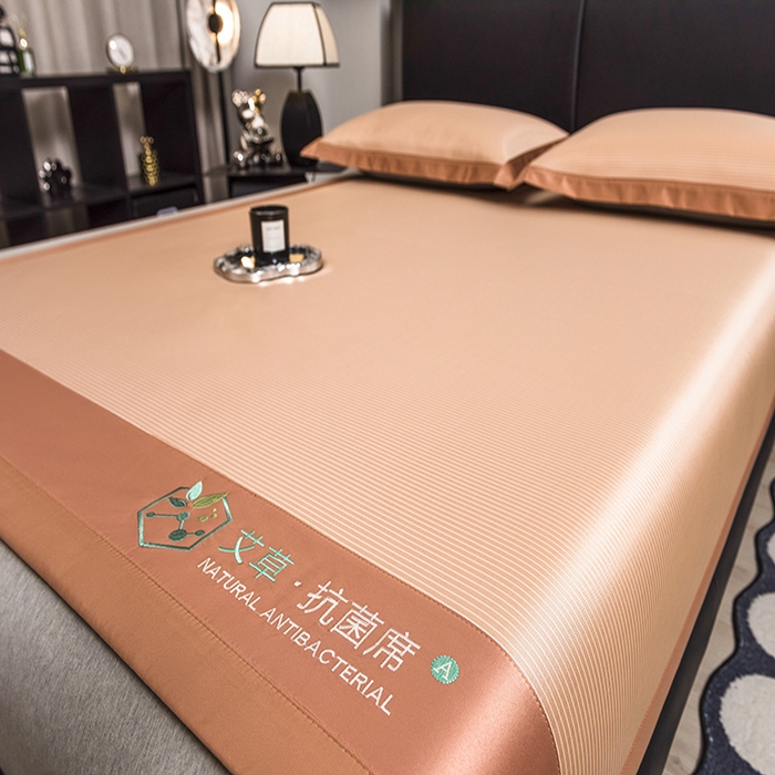 91家纺网 家纺一手货源 找家纺 （总）全季家居 2025新款5A加厚加密艾草碳光席冰丝席