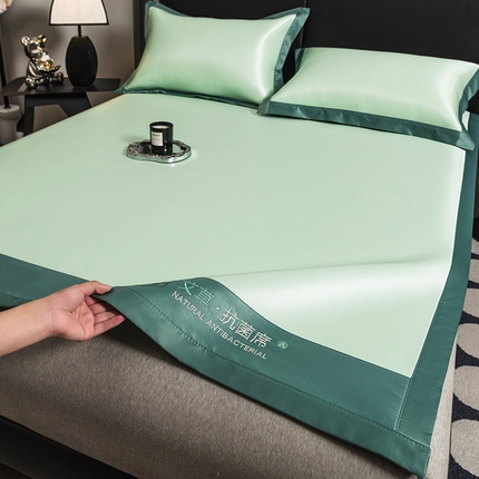 全季家居 2025新款5A加厚加密艾草碳光席冰丝席 床席-水绿