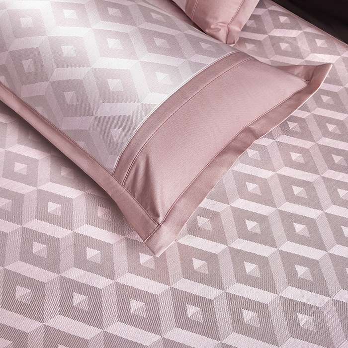 91家纺网 家纺一手货源 找家纺 全季家居 2025新款5A抗菌3D立体冰柔凉感冰丝席 格调-淡粉 床笠款